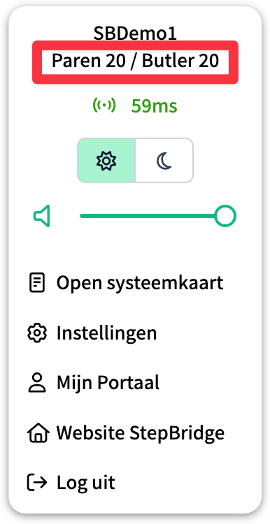 Je niveaus in het profielmenu