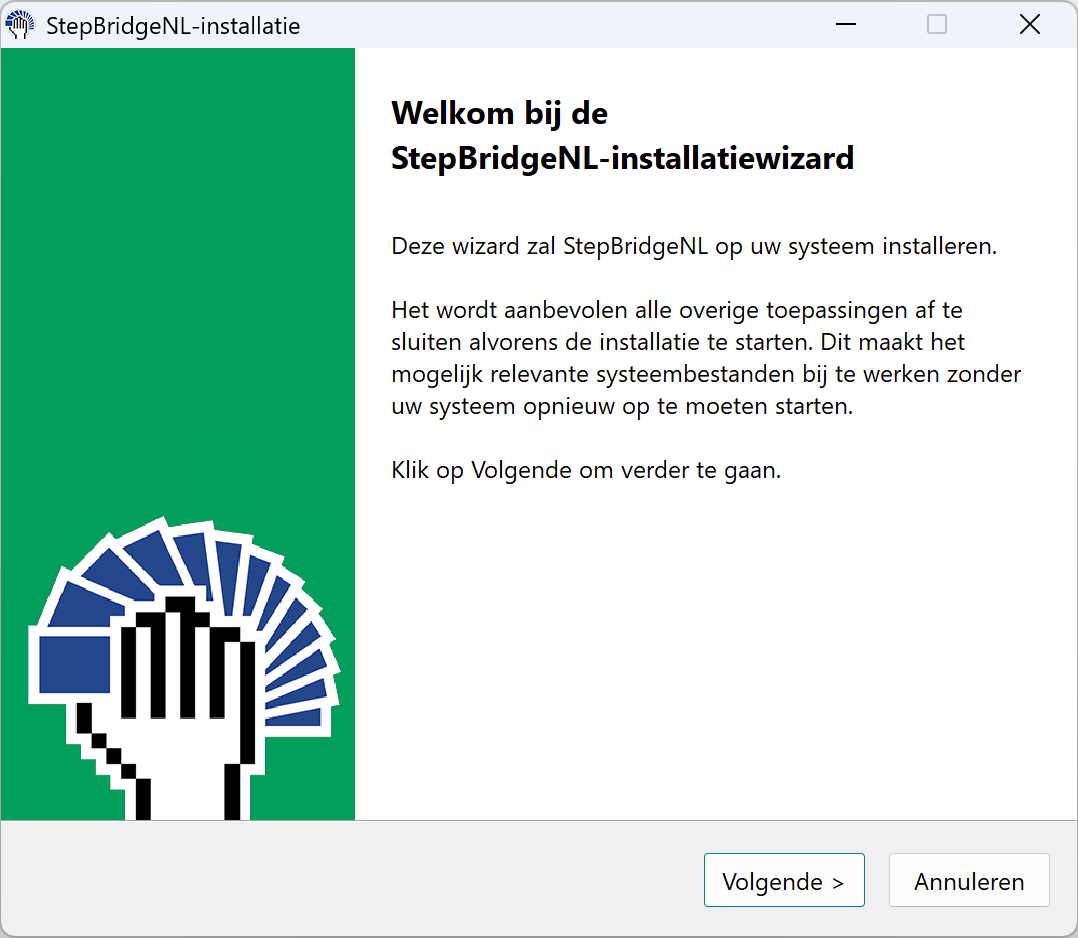 Windows installatiescherm