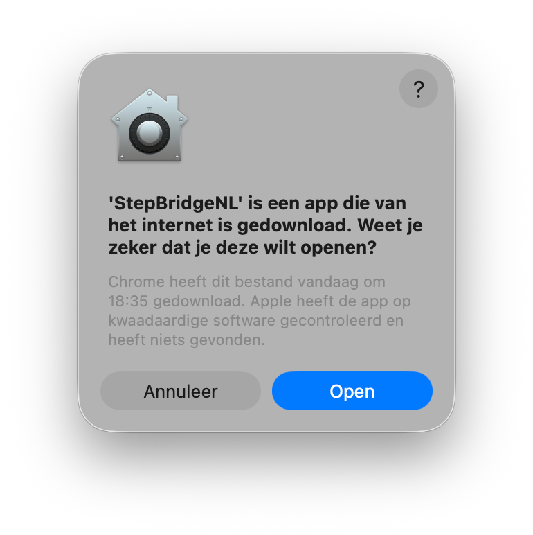 macOS beveiligingswaarschuwing