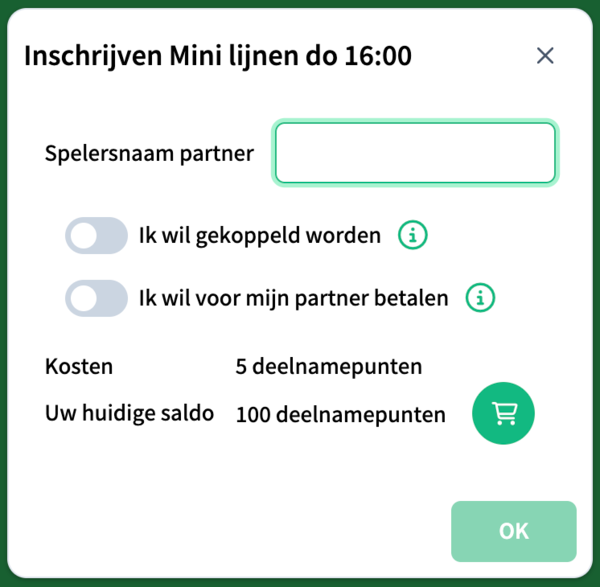 Het inschrijfvenster
